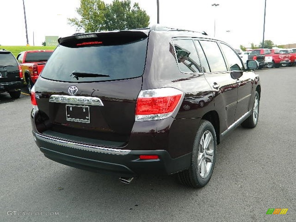 2013 Highlander Limited - Sizzling Crimson Mica / Ash photo #3