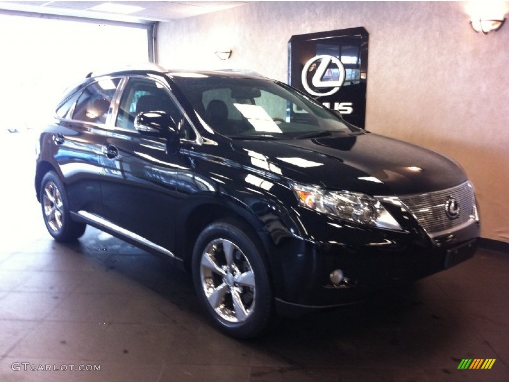 2010 RX 350 AWD - Obsidian Black / Black/Brown Walnut photo #1