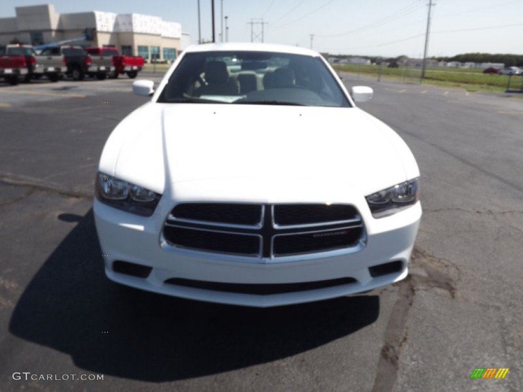 2013 Charger SE - Bright White / Black/Light Frost Beige photo #2