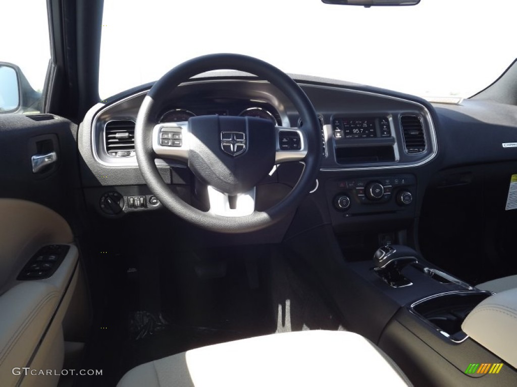 2013 Charger SE - Bright White / Black/Light Frost Beige photo #9