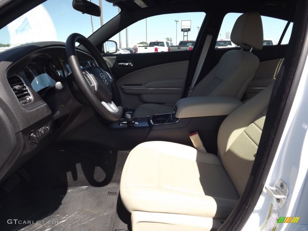 2013 Charger SE - Bright White / Black/Light Frost Beige photo #11