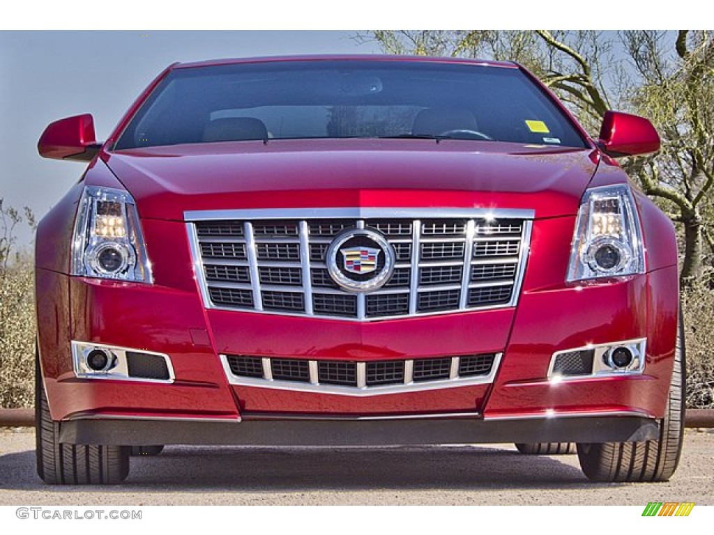 2012 CTS Coupe - Crystal Red Tintcoat / Cashmere/Cocoa photo #3