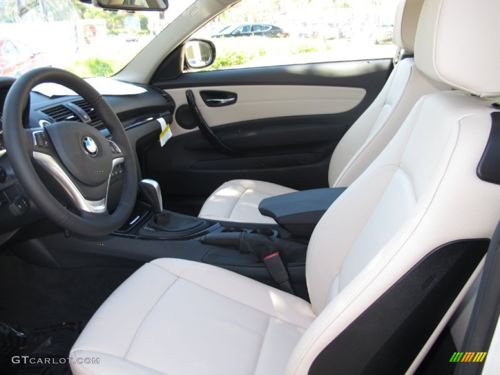 Oyster Interior 2013 BMW 1 Series 128i Coupe Photo #70976833