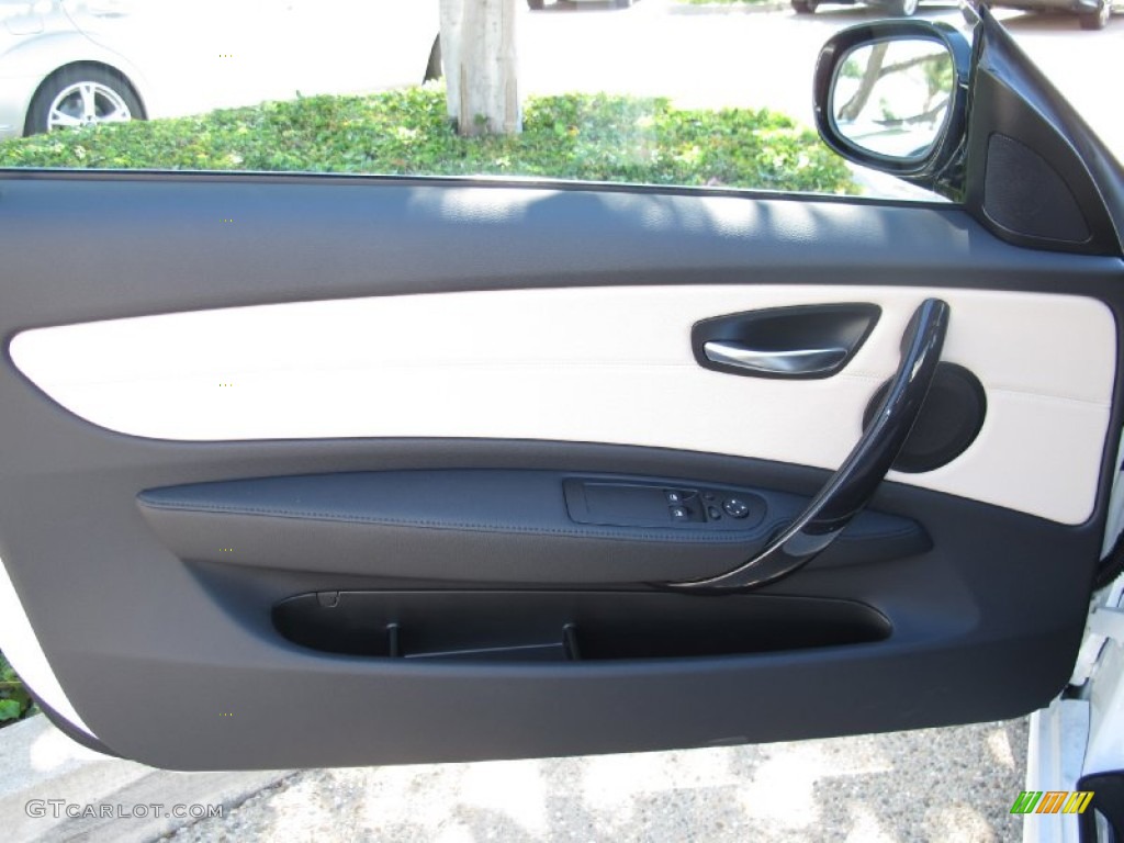 2013 BMW 1 Series 128i Coupe Oyster Door Panel Photo #70976848
