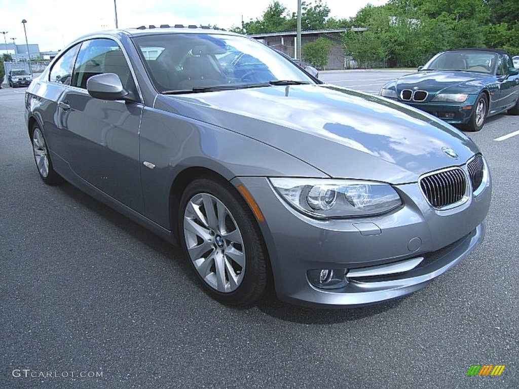 2011 3 Series 328i Coupe - Space Gray Metallic / Black photo #4