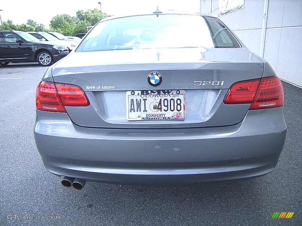 2011 3 Series 328i Coupe - Space Gray Metallic / Black photo #6