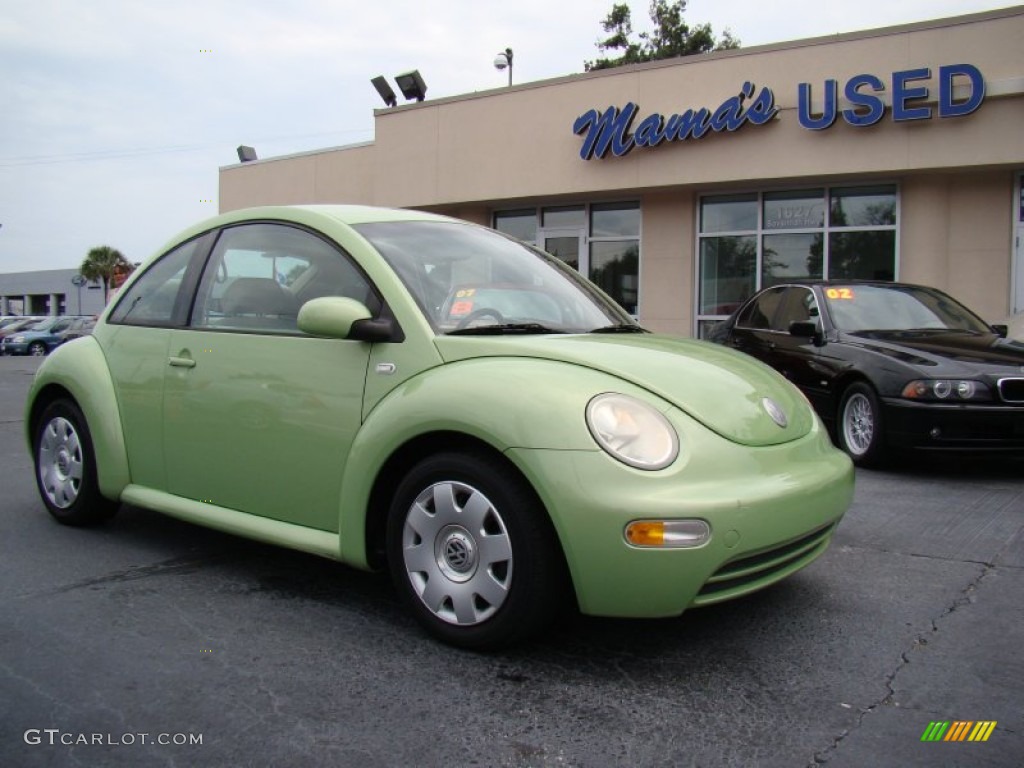 2003 New Beetle GL Coupe - Cyber Green Metallic / Cream photo #2