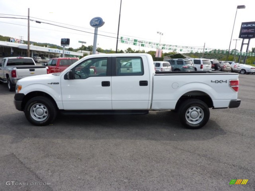 2011 F150 XL SuperCrew 4x4 - Oxford White / Steel Gray photo #4