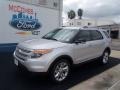 2013 Ingot Silver Metallic Ford Explorer XLT  photo #1