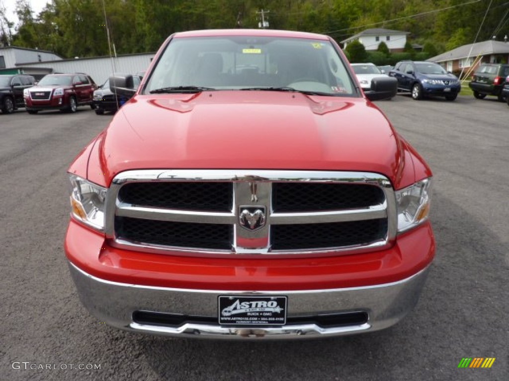 2011 Ram 1500 SLT Crew Cab 4x4 - Flame Red / Dark Slate Gray/Medium Graystone photo #2