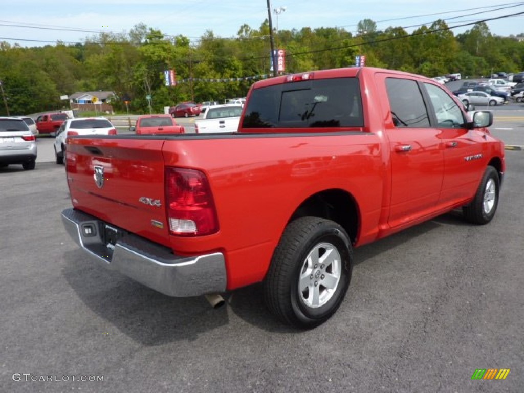 2011 Ram 1500 SLT Crew Cab 4x4 - Flame Red / Dark Slate Gray/Medium Graystone photo #7