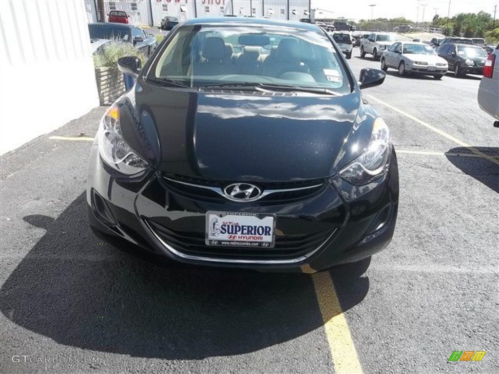 2013 Elantra GLS - Black / Beige photo #1