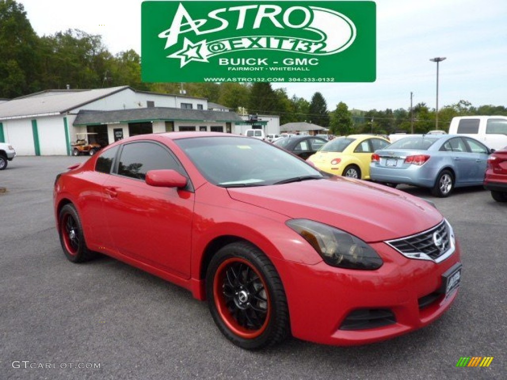 2011 Altima 2.5 S Coupe - Red Alert / Charcoal photo #1