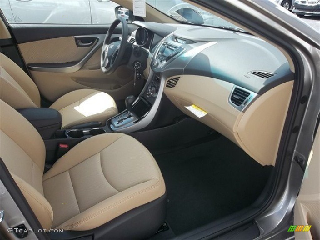 2013 Elantra GLS - Desert Bronze / Beige photo #7