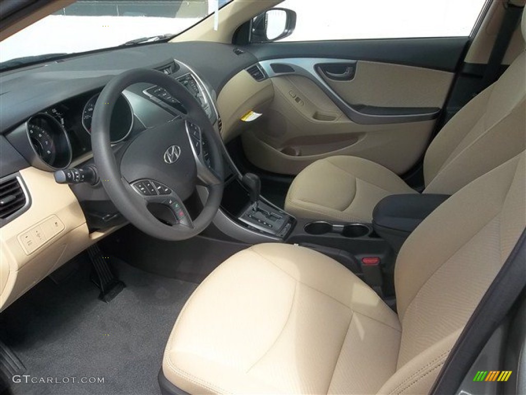 2013 Elantra GLS - Desert Bronze / Beige photo #13