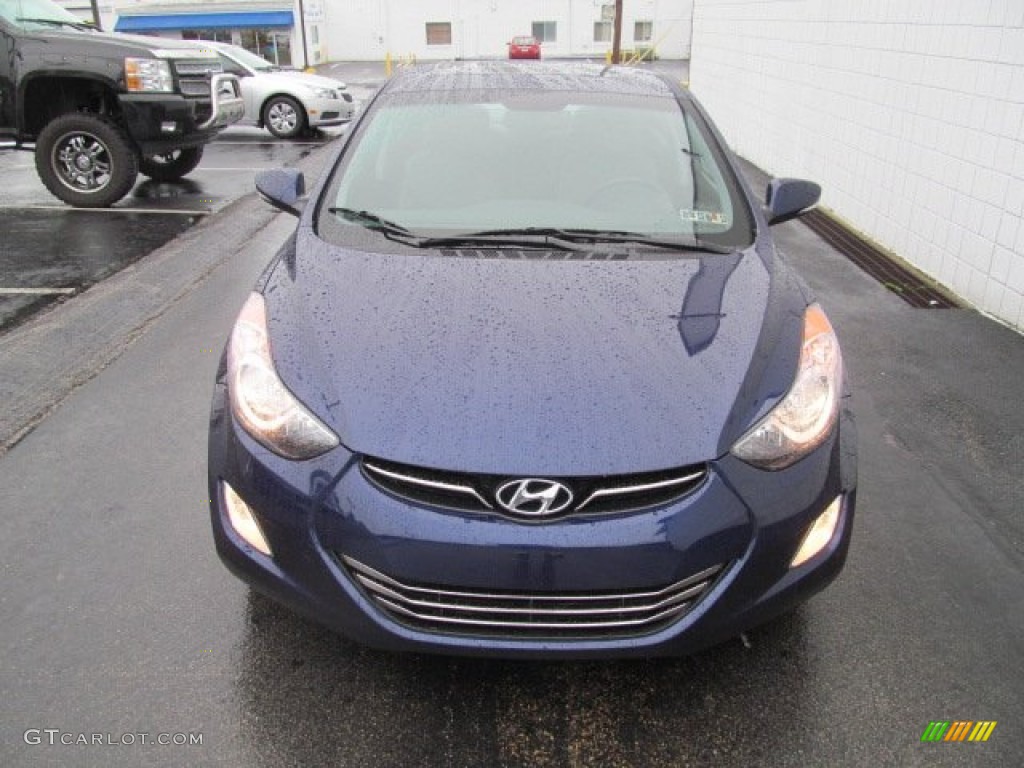 2012 Elantra Limited - Indigo Night Blue / Gray photo #5
