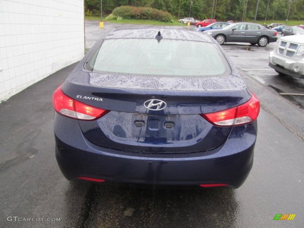 2012 Elantra Limited - Indigo Night Blue / Gray photo #8