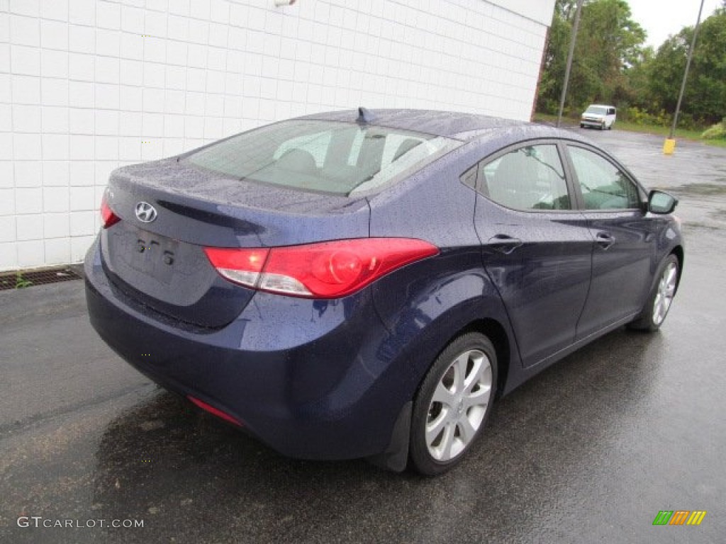 2012 Elantra Limited - Indigo Night Blue / Gray photo #9