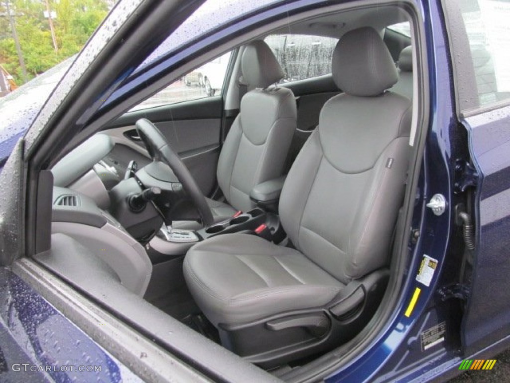 2012 Elantra Limited - Indigo Night Blue / Gray photo #10