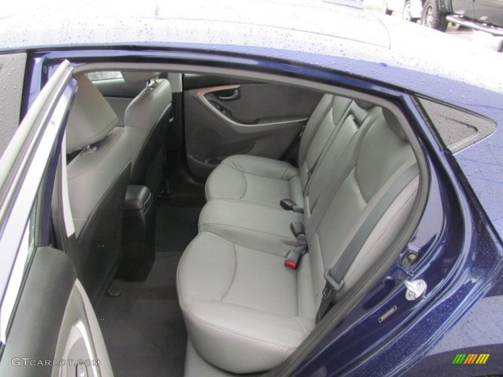 2012 Elantra Limited - Indigo Night Blue / Gray photo #11