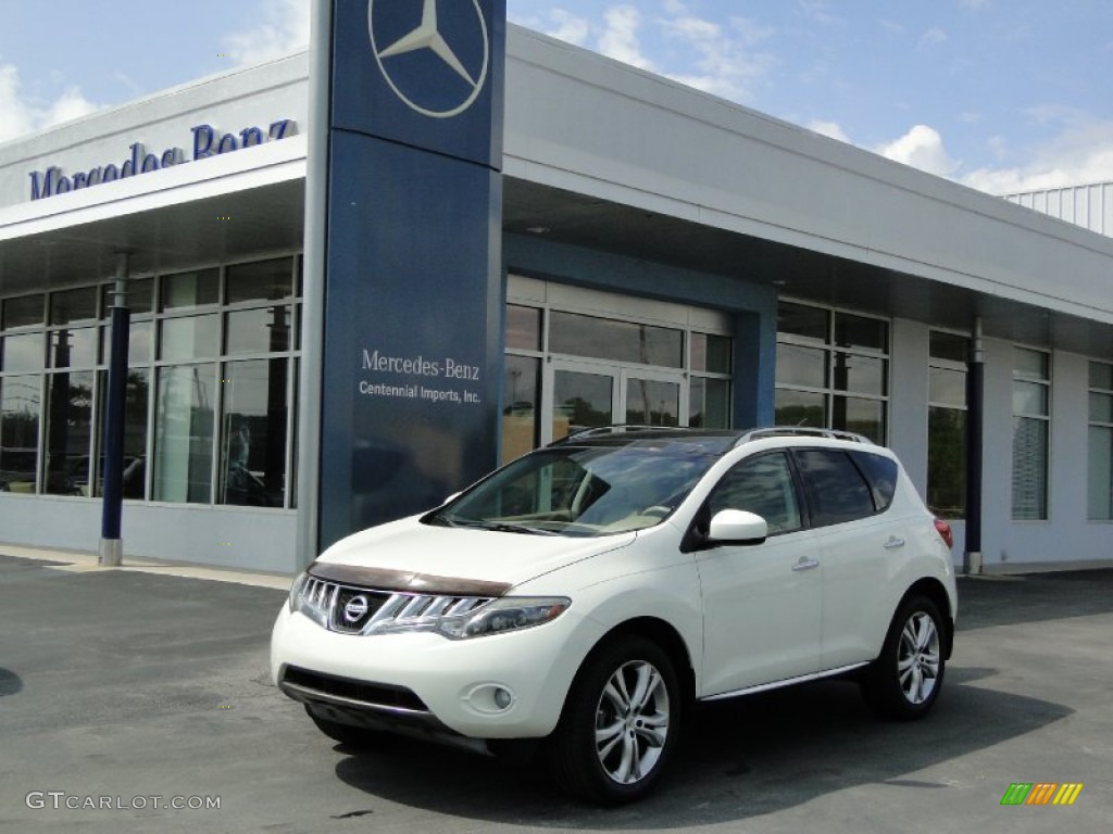 2009 Murano LE AWD - Glacier Pearl / Beige photo #2