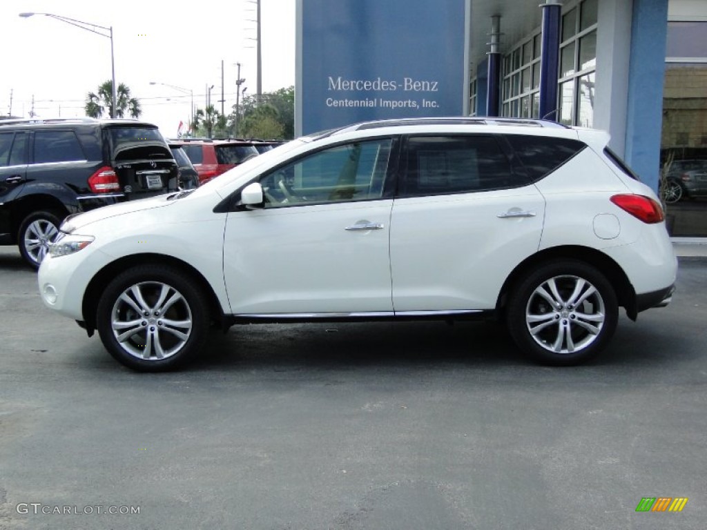 2009 Murano LE AWD - Glacier Pearl / Beige photo #6