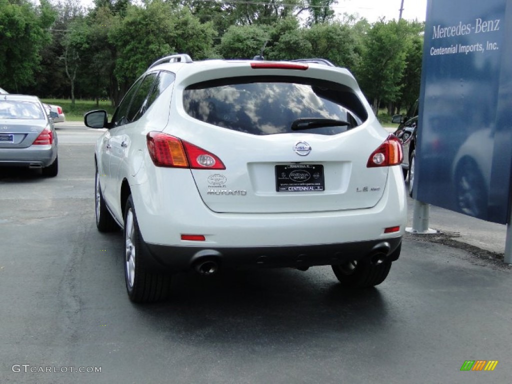 2009 Murano LE AWD - Glacier Pearl / Beige photo #8