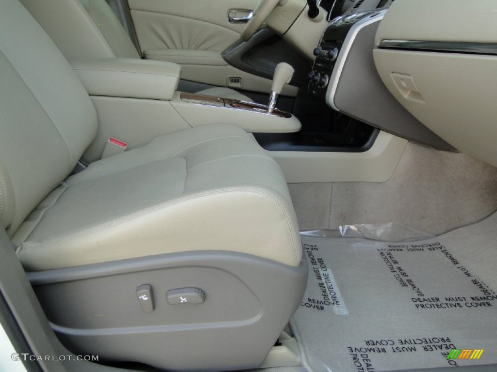 2009 Murano LE AWD - Glacier Pearl / Beige photo #32