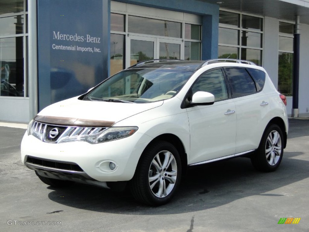 2009 Murano LE AWD - Glacier Pearl / Beige photo #43