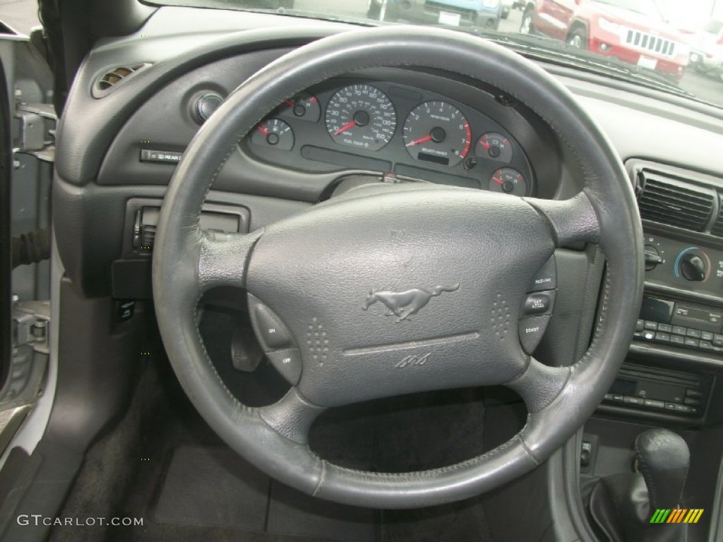 1999 Ford Mustang GT Coupe Dark Charcoal Steering Wheel Photo #70982743