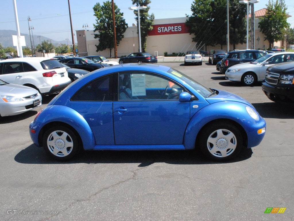 2001 New Beetle GLS Coupe - Techno Blue Pearl / Light Grey photo #3