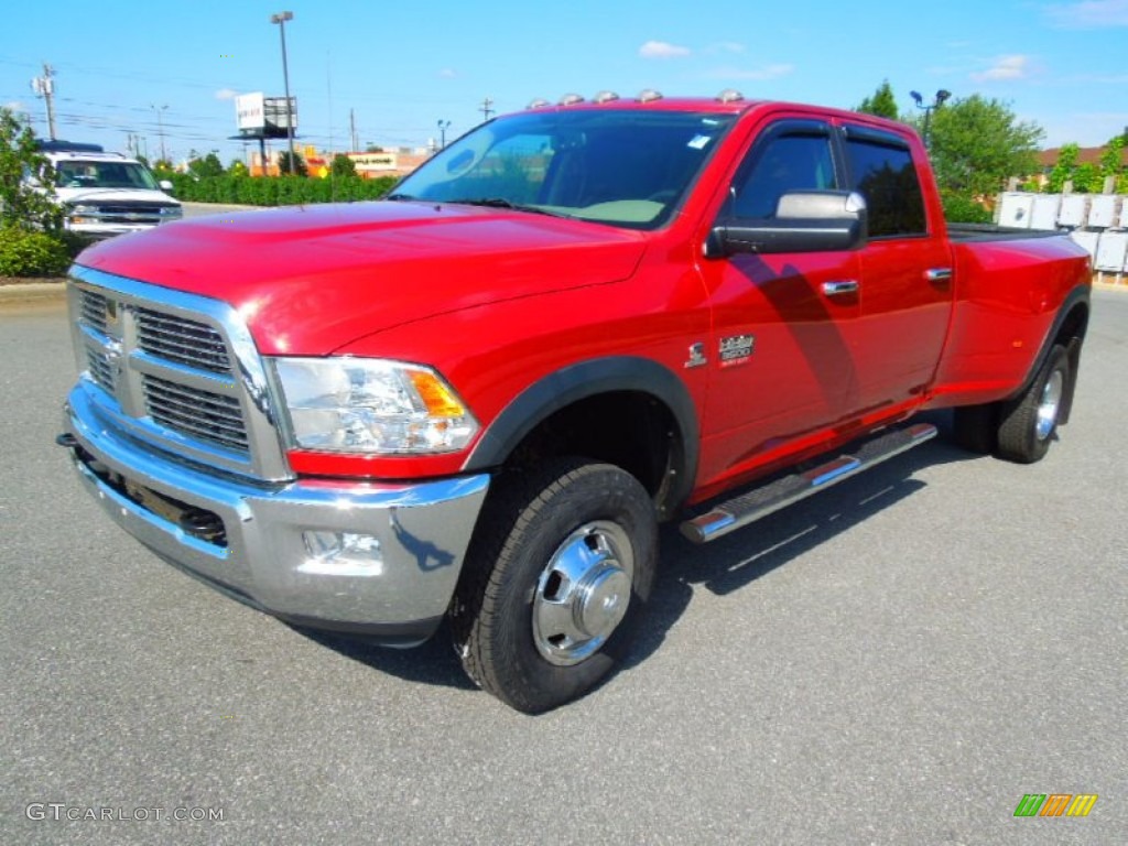 2010 Ram 3500 SLT Crew Cab 4x4 Dually - Inferno Red Crystal Pearl / Dark Slate/Medium Graystone photo #1