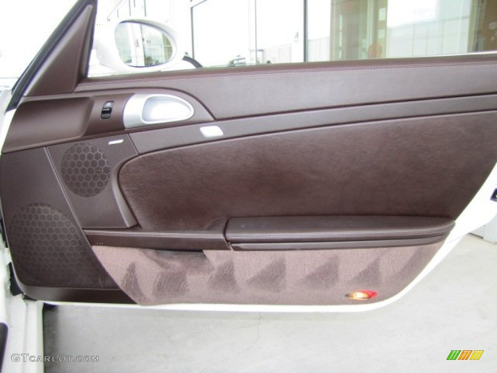 2008 Porsche Boxster S Cocoa Brown Door Panel Photo #70988945