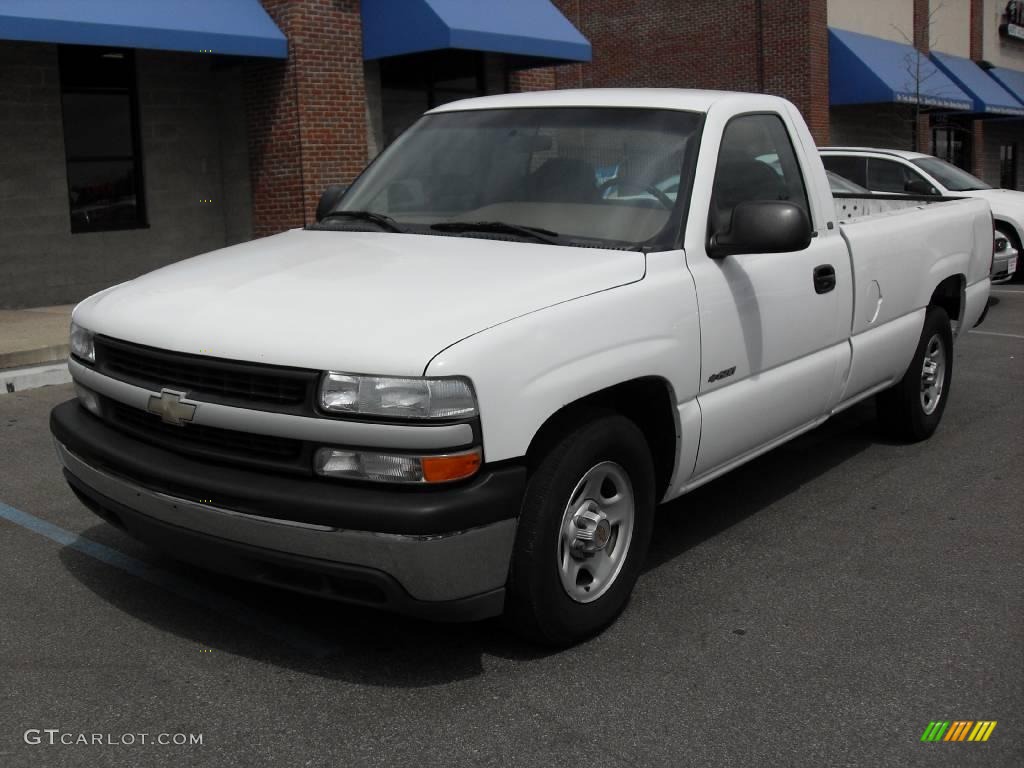 2000 Silverado 1500 Regular Cab - Summit White / Medium Oak photo #2