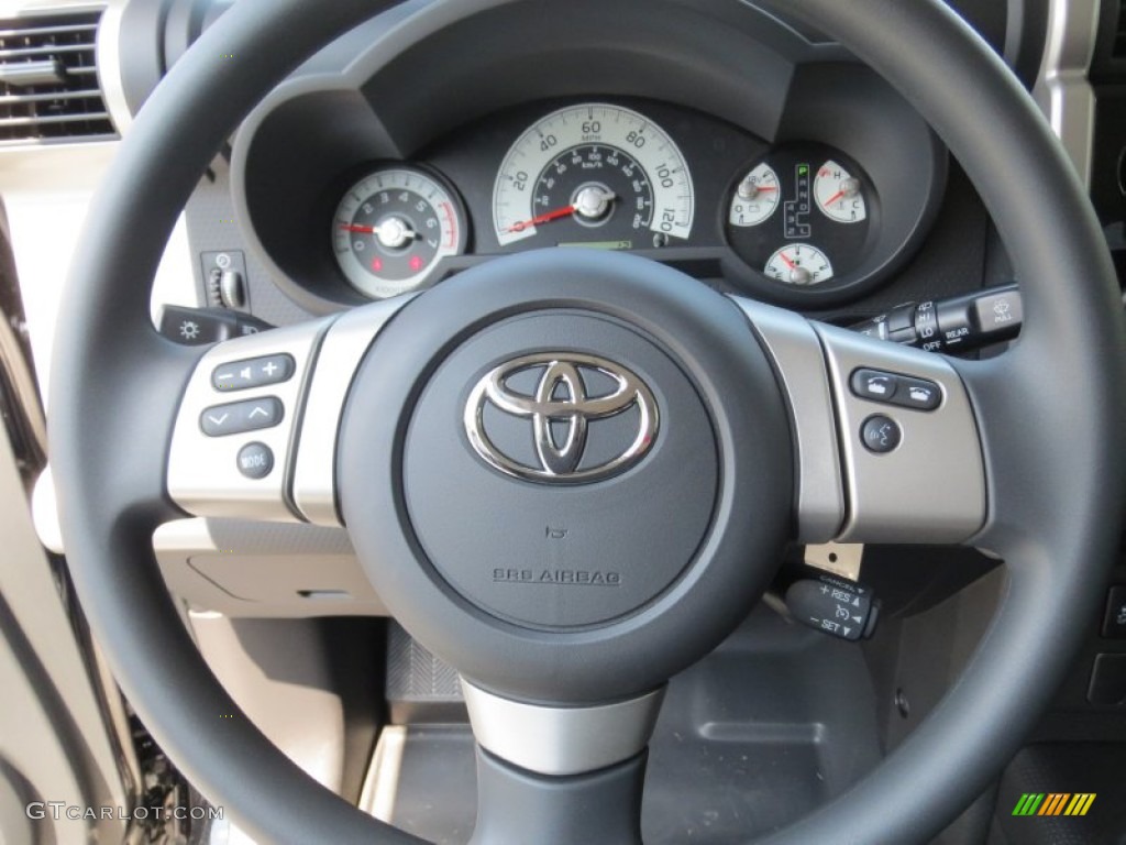 2012 Toyota FJ Cruiser Standard FJ Cruiser Model Dark Charcoal Steering Wheel Photo #70992511