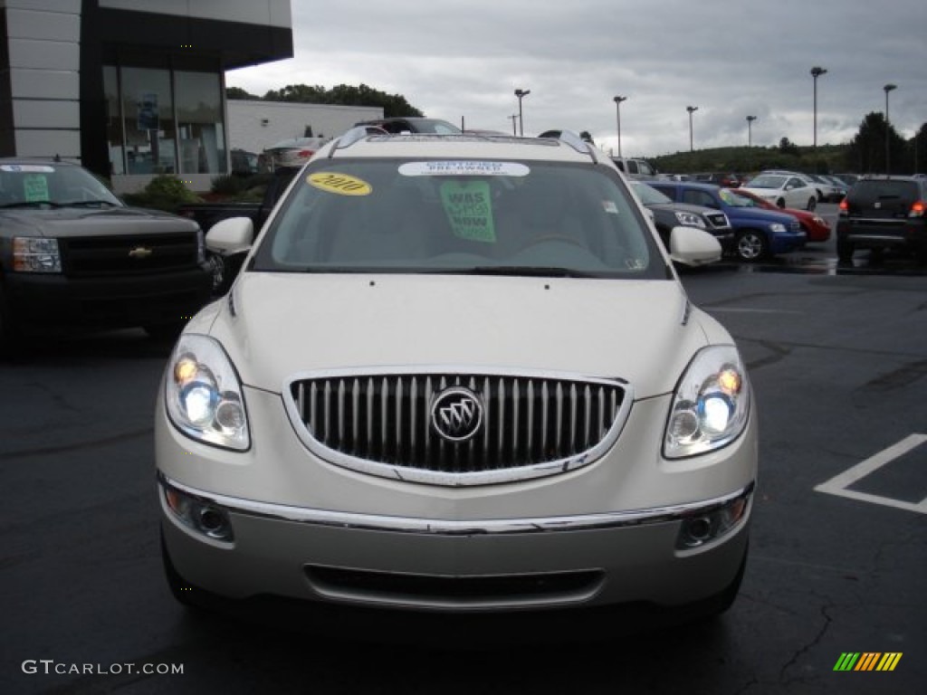 2010 Enclave CXL AWD - White Diamond Tricoat / Cashmere/Cocoa photo #3