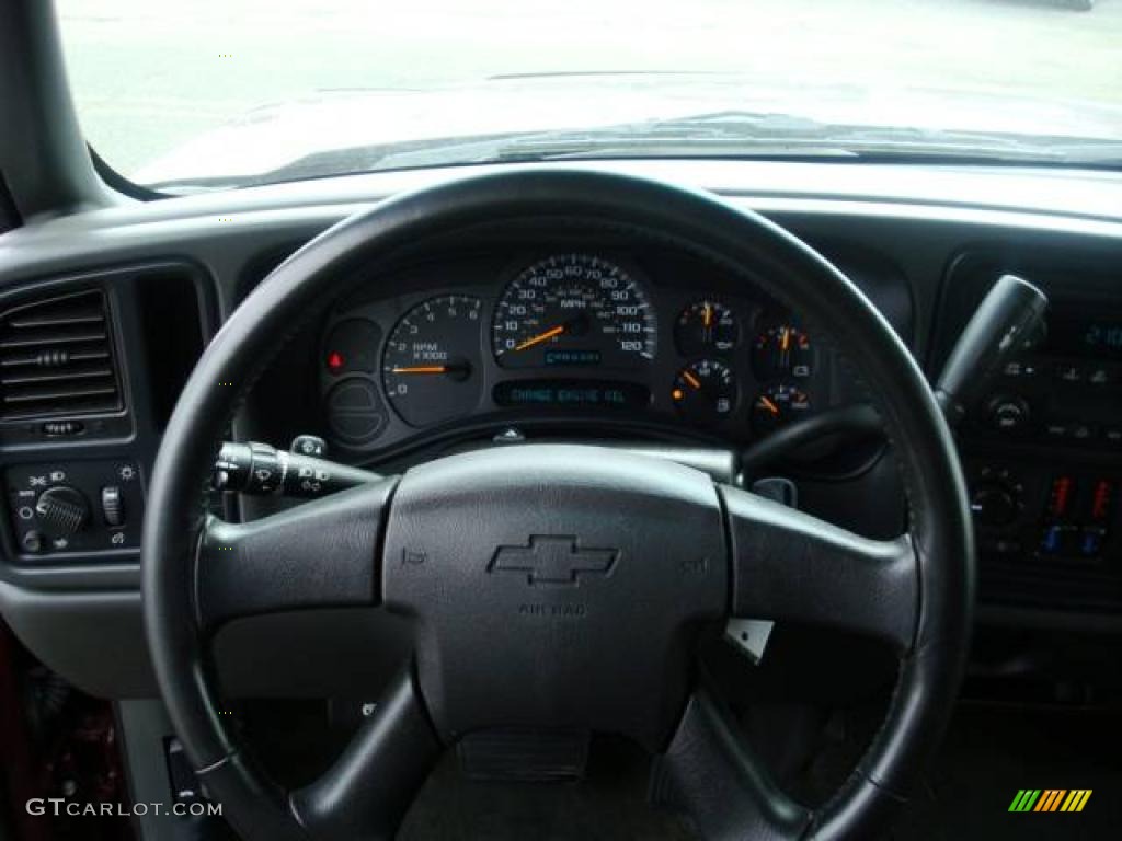 2003 Silverado 1500 LS Extended Cab 4x4 - Dark Carmine Red Metallic / Dark Charcoal photo #19