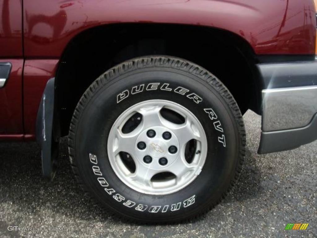 2003 Silverado 1500 LS Extended Cab 4x4 - Dark Carmine Red Metallic / Dark Charcoal photo #40