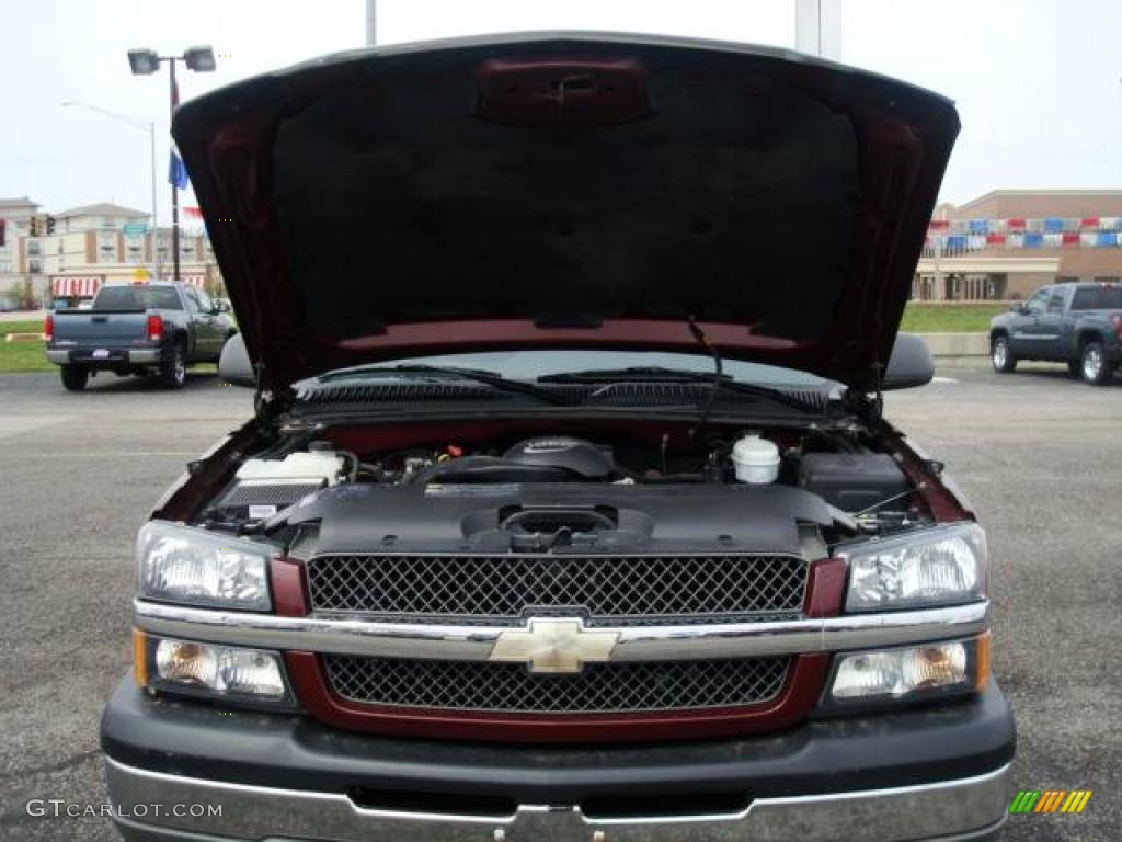 2003 Silverado 1500 LS Extended Cab 4x4 - Dark Carmine Red Metallic / Dark Charcoal photo #48
