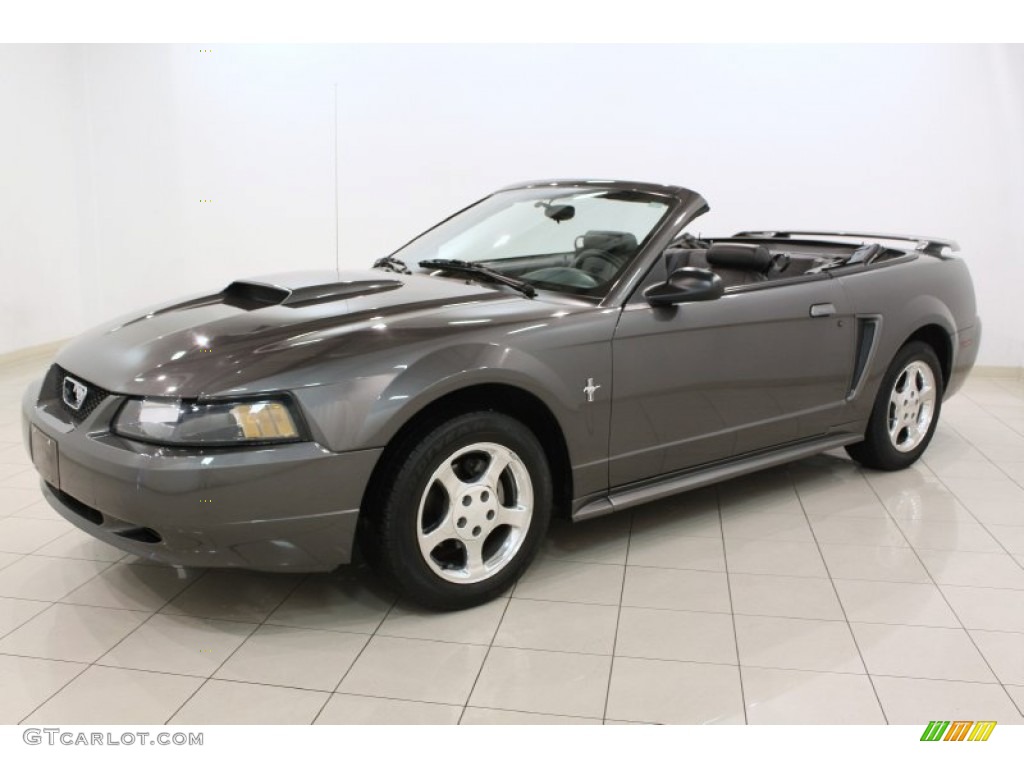 2003 Mustang V6 Convertible - Dark Shadow Grey Metallic / Dark Charcoal photo #3