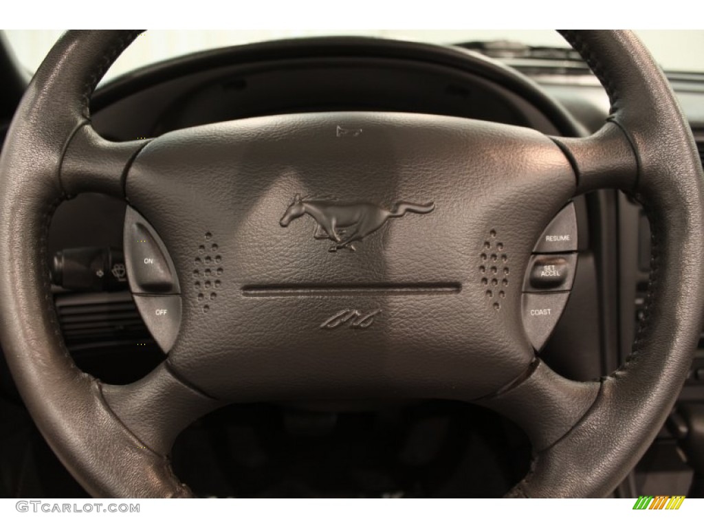 2003 Ford Mustang V6 Convertible Dark Charcoal Steering Wheel Photo #70997219