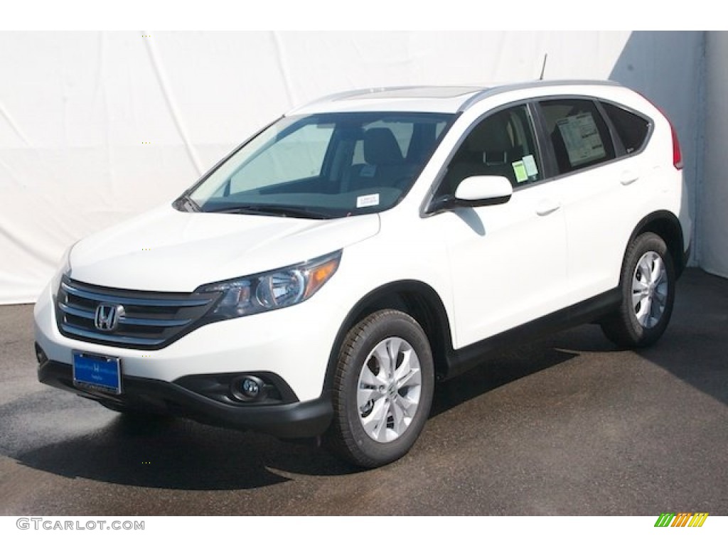 2012 CR-V EX - White Diamond Pearl / Beige photo #3