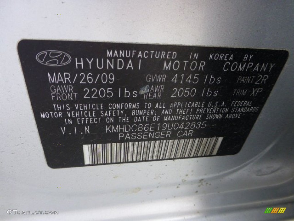 2009 Elantra Touring - Quicksilver / Black photo #24