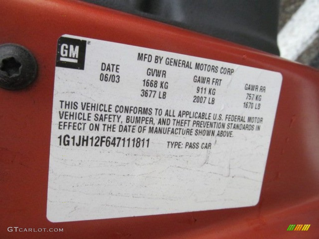 2004 Cavalier LS Sport Coupe - Sunburst Orange / Graphite photo #24