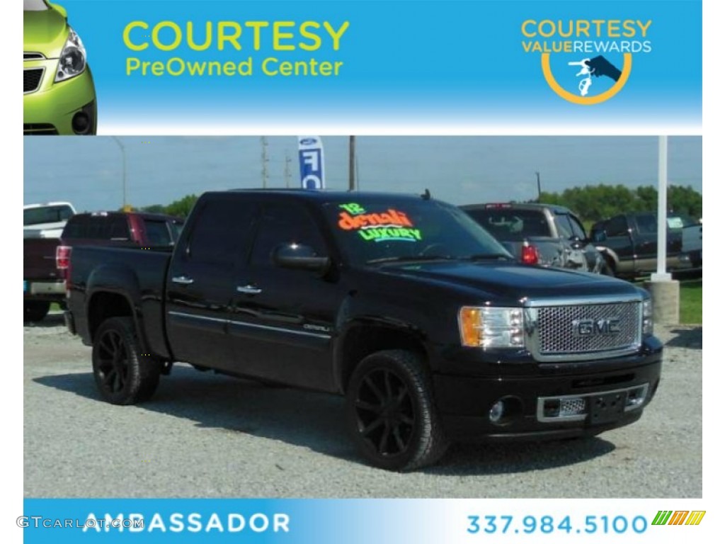 2012 Sierra 1500 Denali Crew Cab - Onyx Black / Ebony photo #1