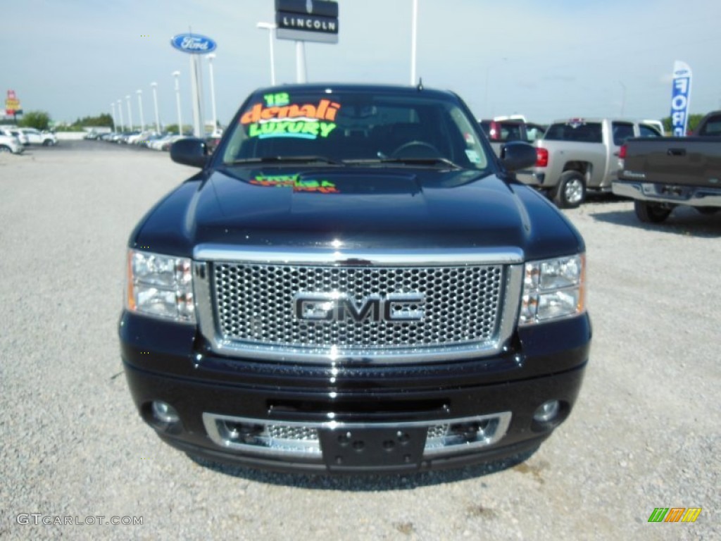 2012 Sierra 1500 Denali Crew Cab - Onyx Black / Ebony photo #2