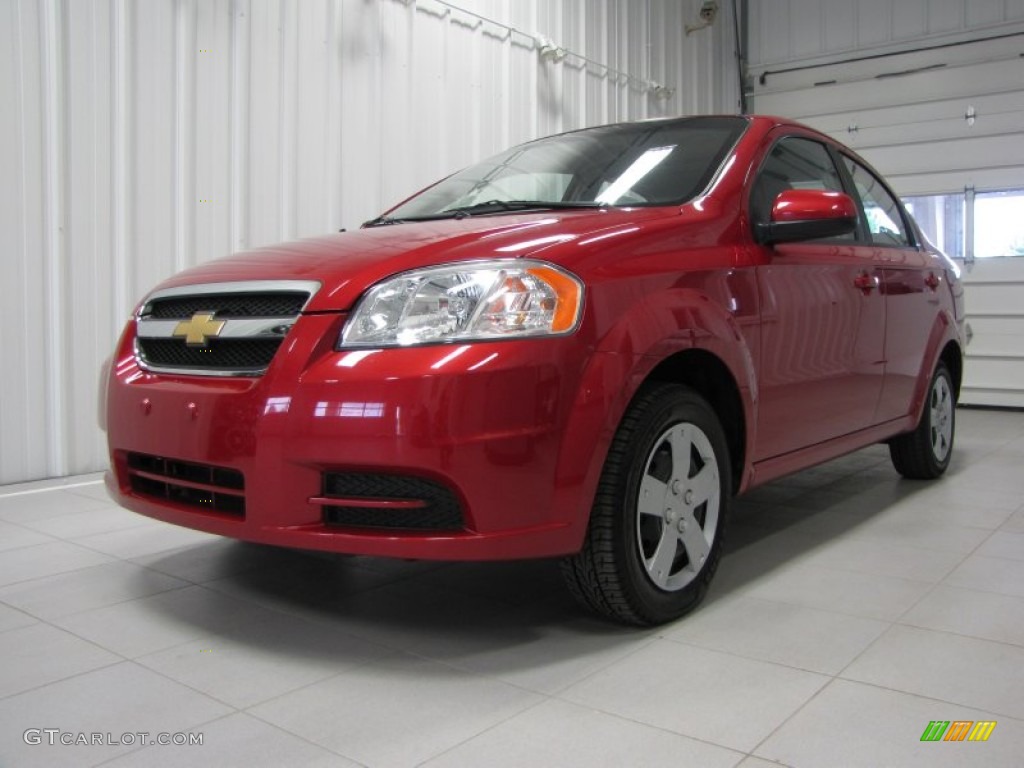 Sport Red 2011 Chevrolet Aveo LT Sedan Exterior Photo #71005027
