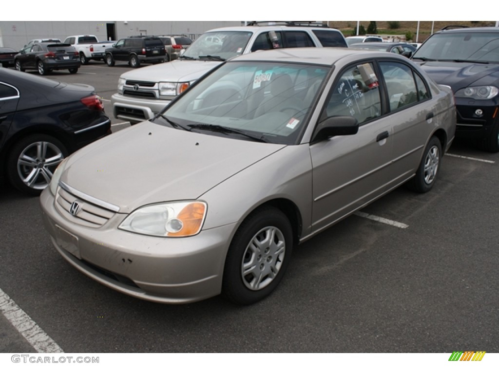Titanium Metallic 2001 Honda Civic LX Sedan Exterior Photo #71005504