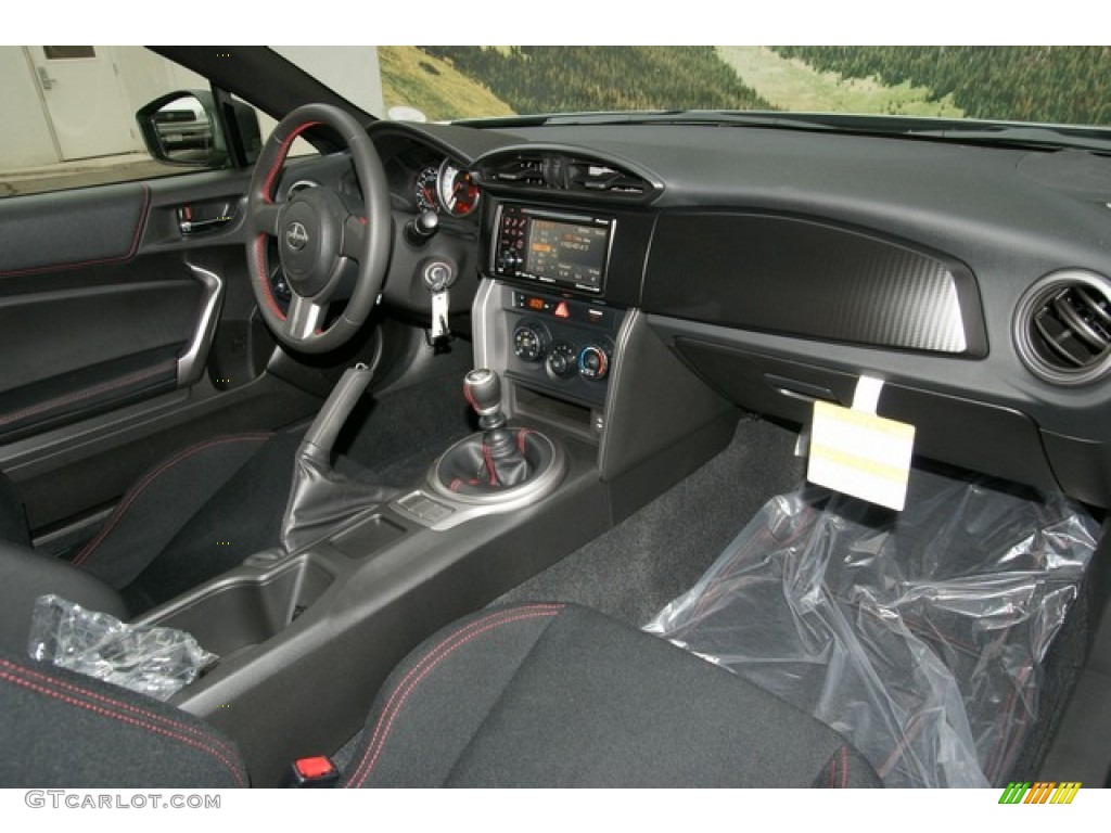 Black/Red Accents Interior 2013 Scion FR-S Sport Coupe Photo #71005621