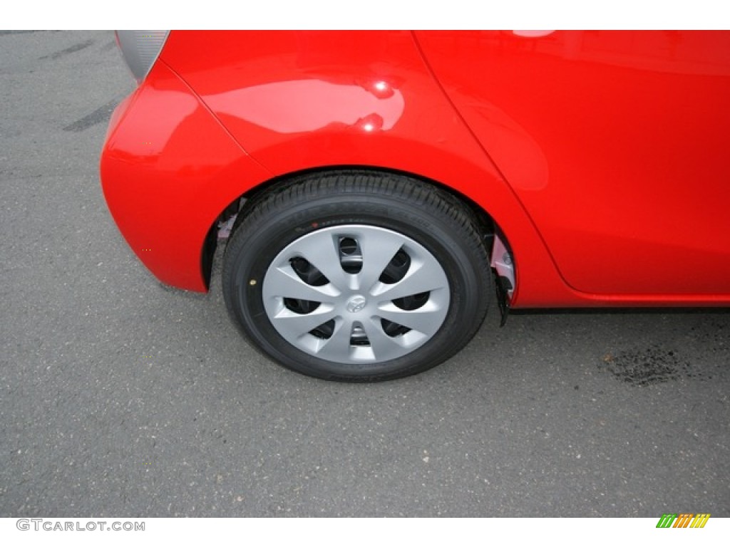 2012 Prius c Hybrid Two - Absolutely Red / Light Blue Gray/Black photo #9